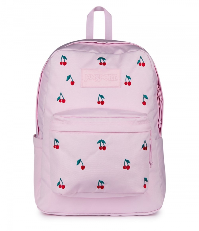 Jansport SuperBreak® Plus - Pink Ice Cherry Embroidery