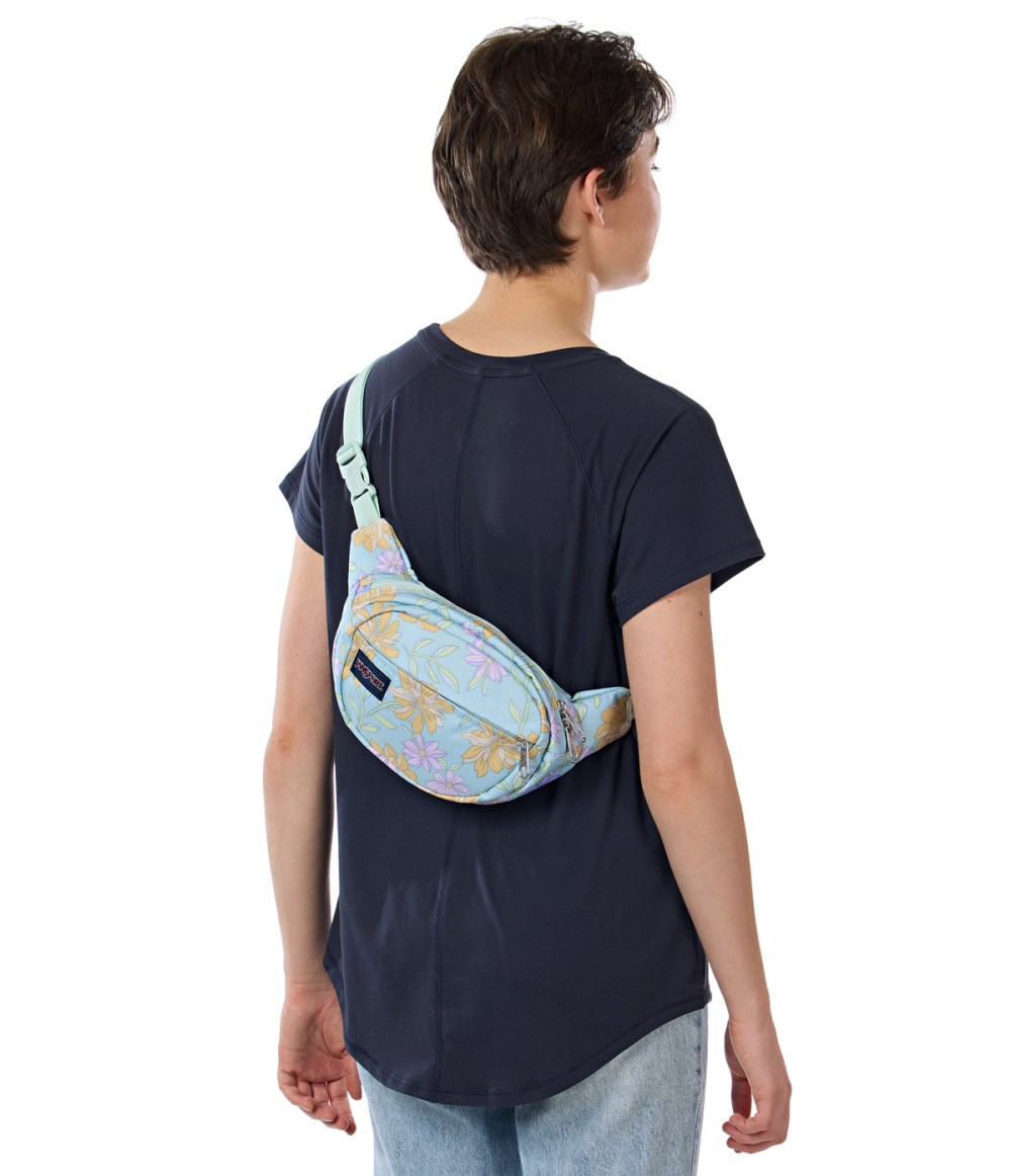 Jansport Fifth Avenue Fanny Pack - Faded Floral Fresh Mint