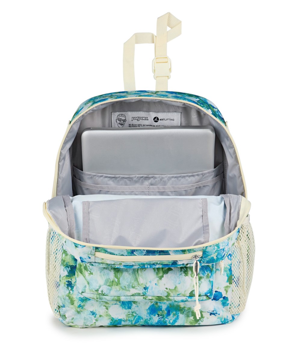 Jansport Central Adaptive Backpack - Mia Brown White Flowers