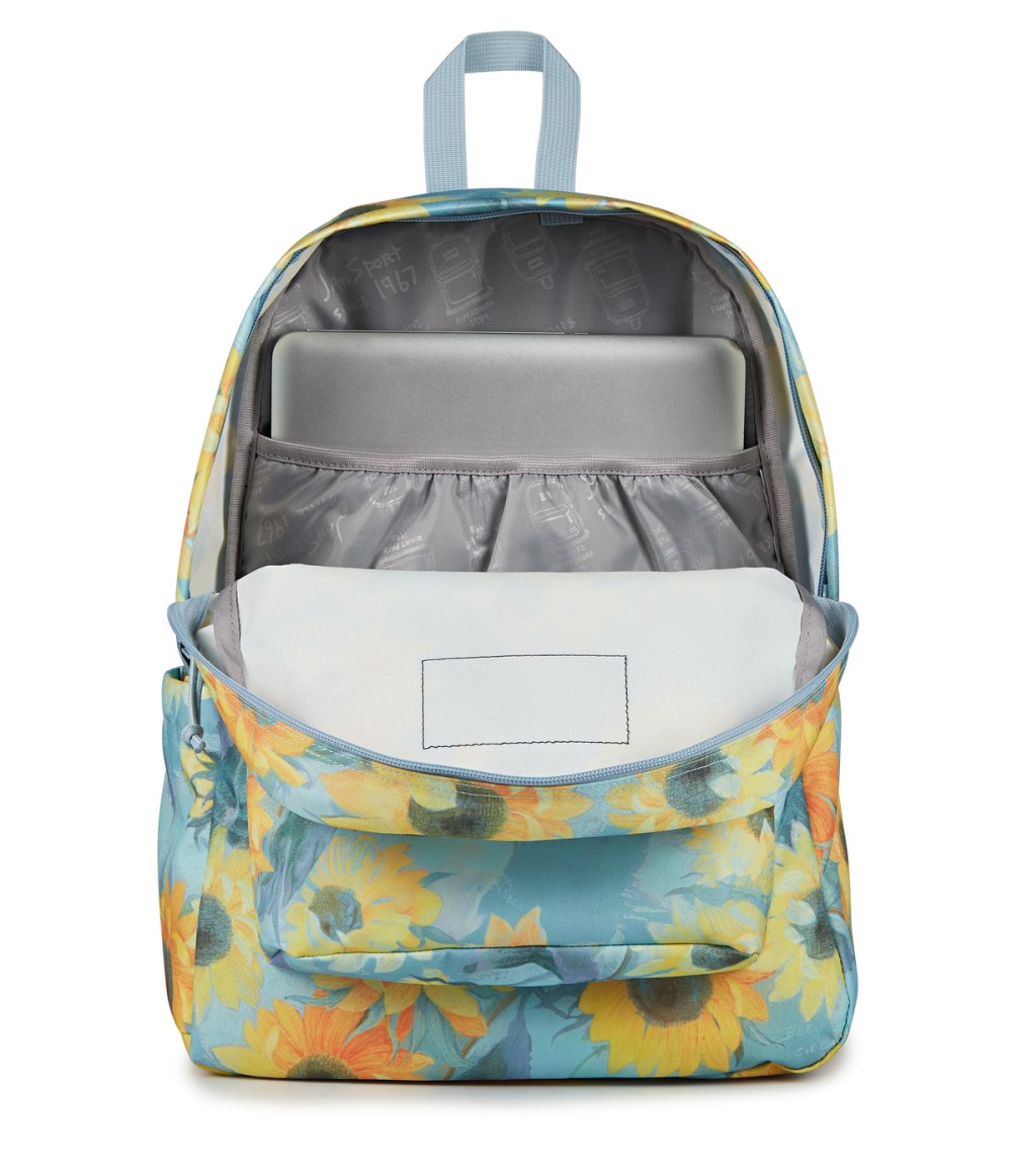 Jansport SuperBreak® Plus - Surreal Sunflowers Blue Dusk