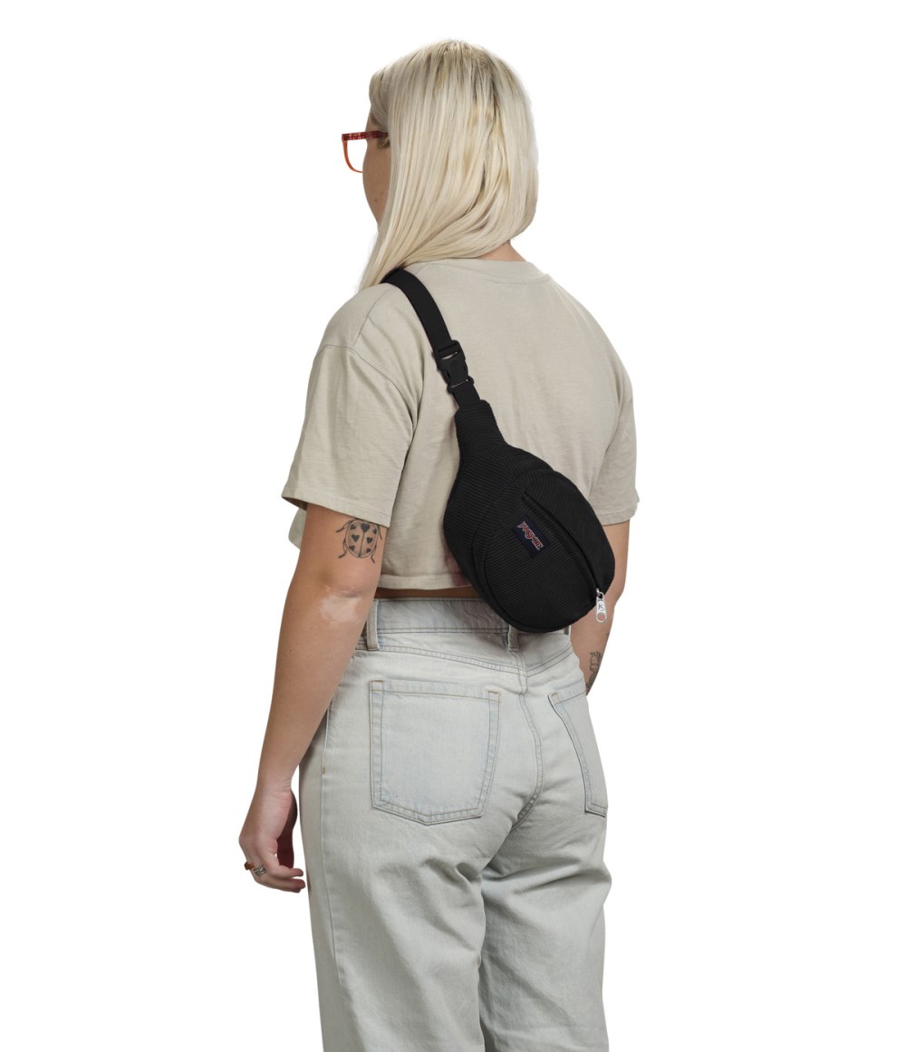 Jansport Fifth Avenue Fanny Pack - Black Corduroy