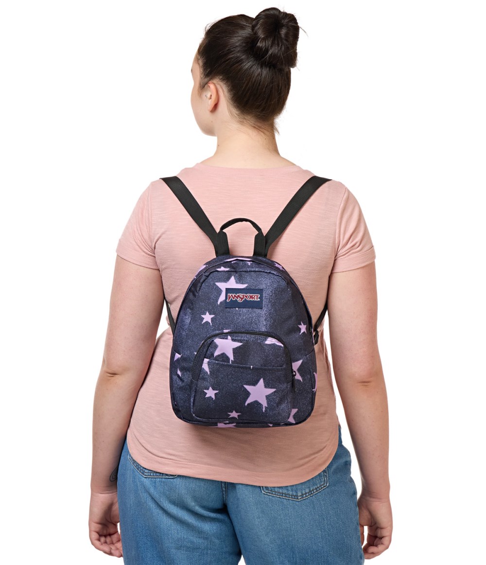 Jansport Half Pint Mini Backpack - Sprayed Stars Pastel Lilac