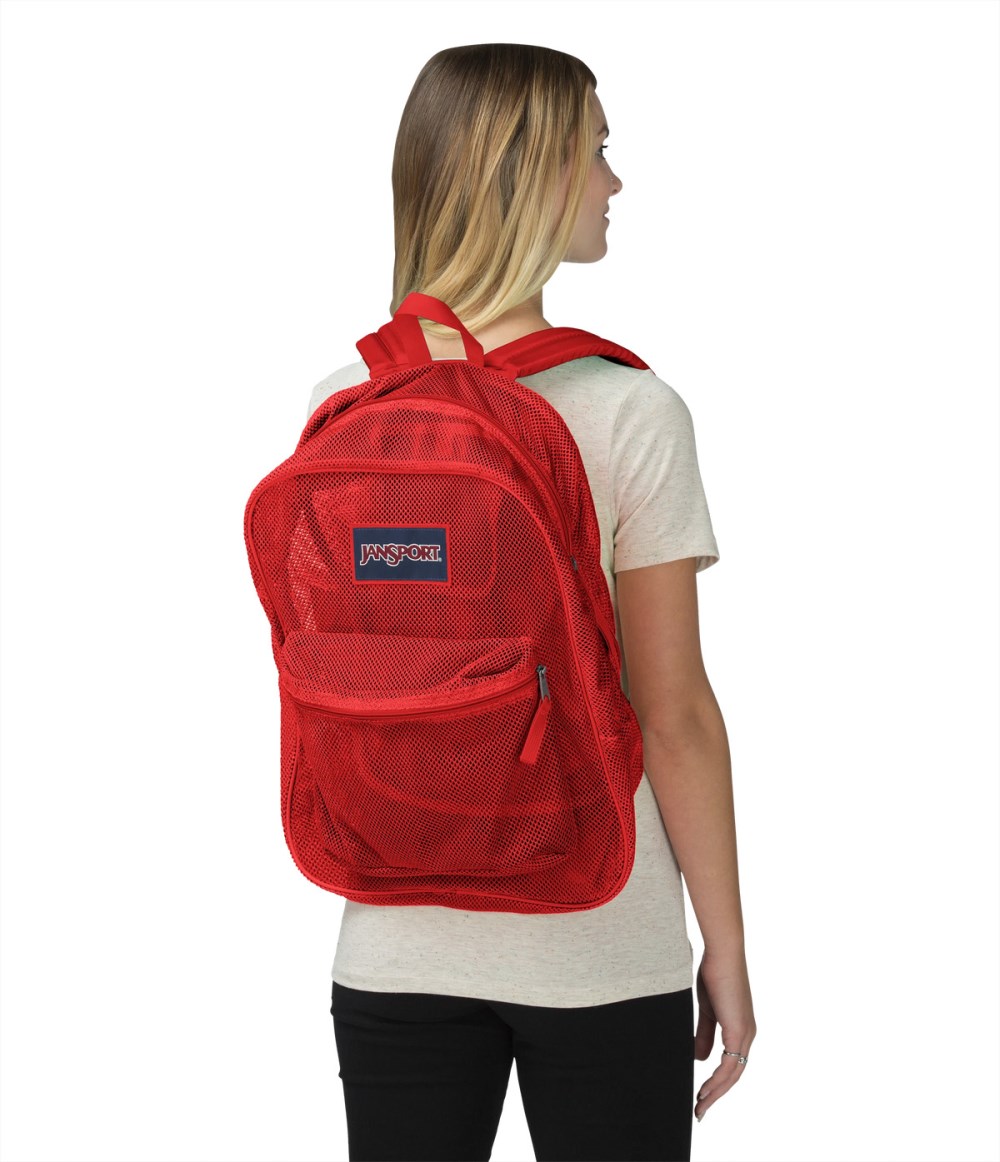 Jansport Mesh Pack Backpack - Red Tape